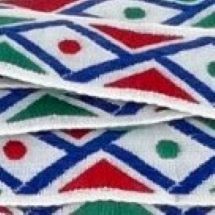 WHITE RHOMBUS WITH BLUE